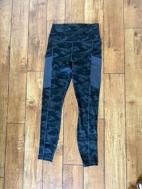 Fabletics Camo Print Powerhold High-Waist Leggings with Side Pockets